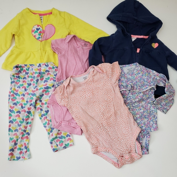 6 pc Carter's Mix & Match Outfits Bundle Size 12m - Picture 2 of 9